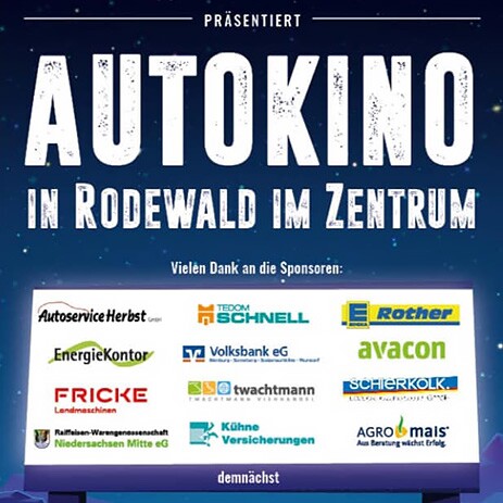 Autokino in Rodewald: Heute Abend geht es los